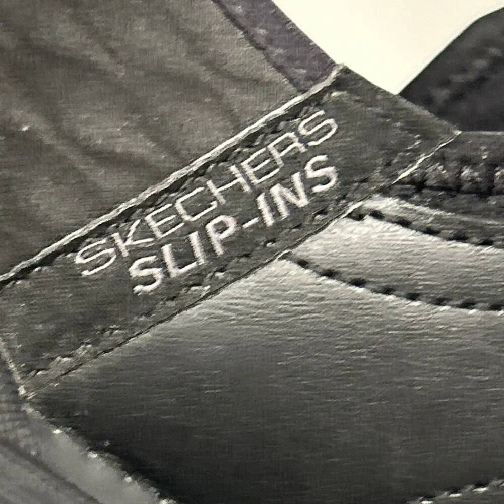 Skechers Slip-ins Garza Gervin Shoes Black Leather 205046W Comfort Men’s 13 Wide